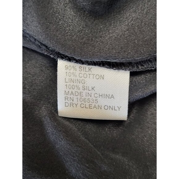 Madison Marcus Black Sleeveless Polka Dot & Lace Mini Dress Draped Side Medium - Picture 12 of 12